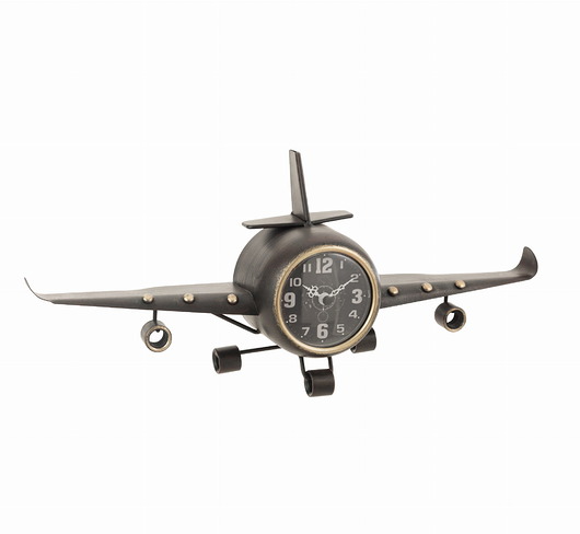 zegary Zegar Samolot 40cm metalowy vintage do postawienia