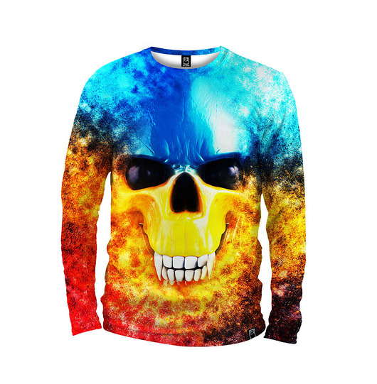 bluzy męskie Koszulka Longsleeve Męska DR.CROW Vampire Skull