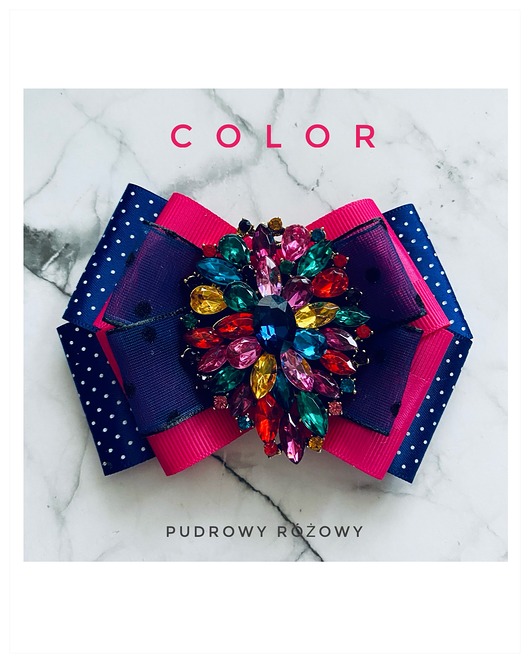 broszki Brosza z kolekcji COLOR  z kolorowym kryształem