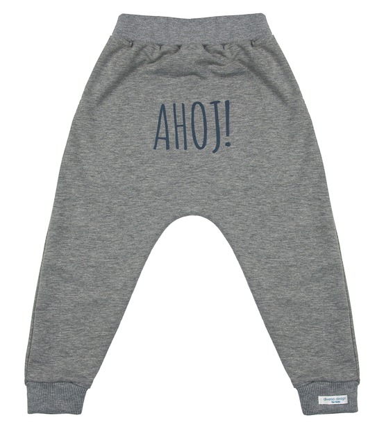 Spodnie baggy Ahoj szary melanż Diverso Design