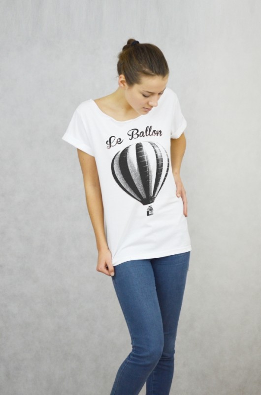 LE BALLON - Koszulka Oversize szeroki dekolt T-s GAU great as You
