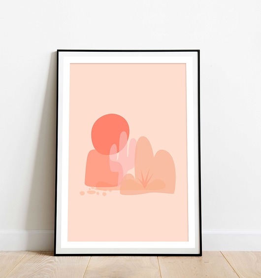 grafiki i ilustracje "Desert  1"-Nowoczesna Grafika Ścienna