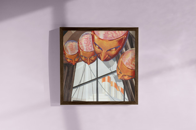 grafiki i ilustracje Grafika delikatny kolaż / plakat dekoracyjny surrealizm abstrakcja do salonu