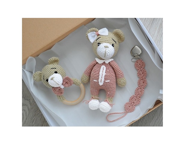 niemowlak - inne Zestaw prezentowy  - beż/brudny róż