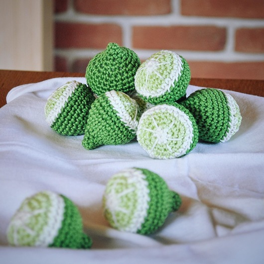 Owoce szydełkowe - limonka,Montessori Cotton Art Wood