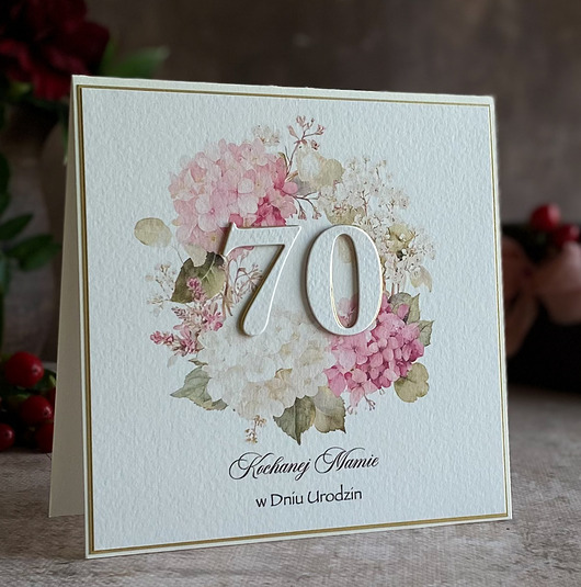 kartki scrapbooking Kartka urodzinowa z kopertą prezentową, BH 75a