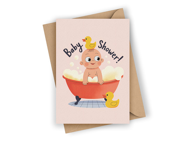 kartki okolicznościowe - wydruki Kartka z okazji narodzin dziecka - BABY SHOWER