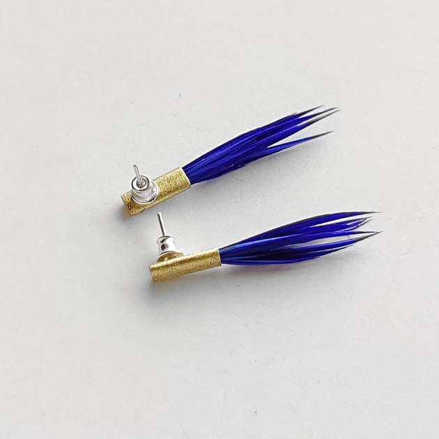 kolczyki z piórami PIÓRKO kolczyki