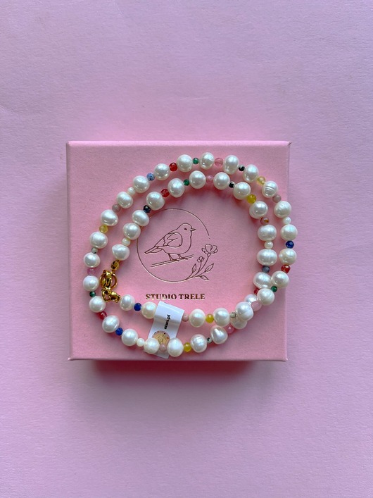 naszyjniki - inne Naszyjnik Kamienie&Perły