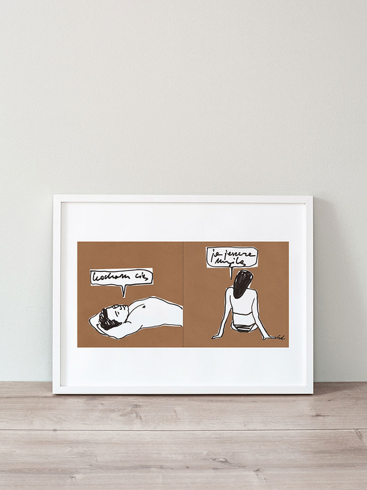 Plakat Kocham cię - Ja jeszcze myślę Edyta Draus