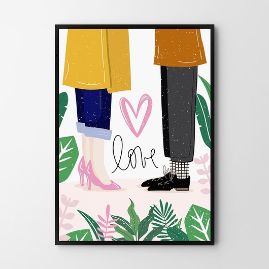 plakaty Love - plakat/ilustracja na prezent dla dziewczyny