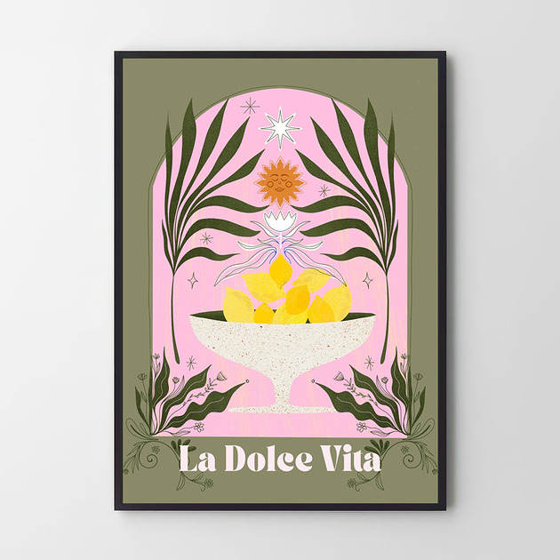 plakaty Plakat La Dolce Vita czyli życie pełne cytrynowego słońca