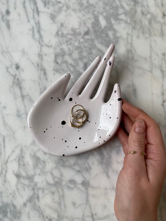 pojemniki na biżuterię Ceramiczny Stojak na Biżuterię Dłoń Lolipop