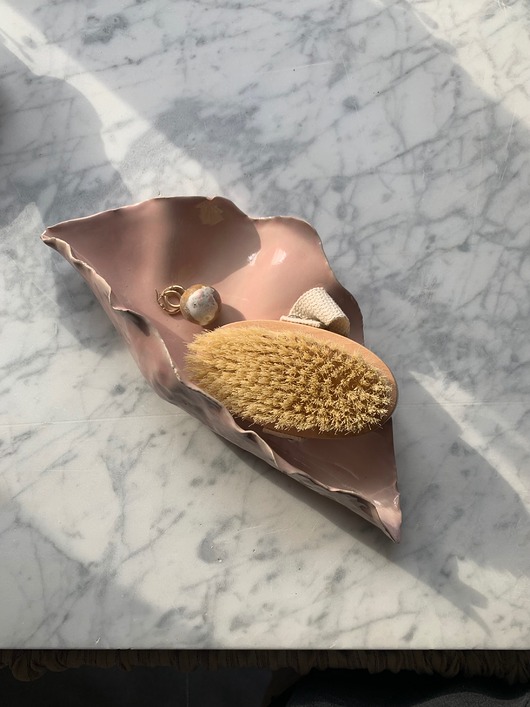 pojemniki na biżuterię Podstawka na Biżuterię Palo Santo Ceramiczna Muszla Pastel Pink