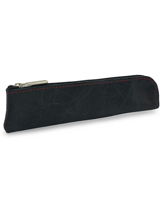 piórniki Etui na długopisy Piórnik skórzany tuba futerał Czarny Parker Quality