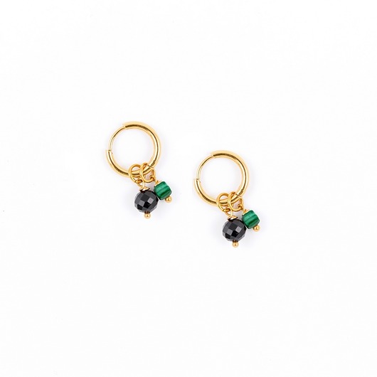 kolczyki - inne Royal Green - kolczyki koła z pozłacanej stali szlachetnej