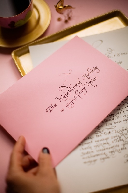 zaproszenia i kartki na ślub Kaligrafia: Personalizowany list miłosny dla Niej pisany ręcznie atramentem