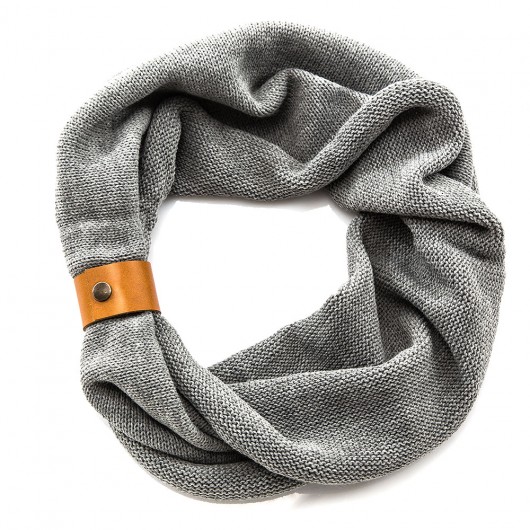 Komin Tuba Kapuza Szal GRAY MEL skórzana opaska CADOaccessories