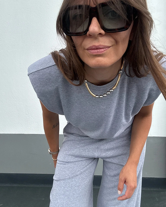 topy damskie Top Noble light grey super soft