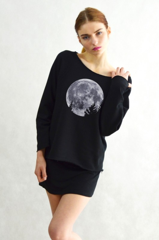 MOON czarna bluza oversize GAU great as You