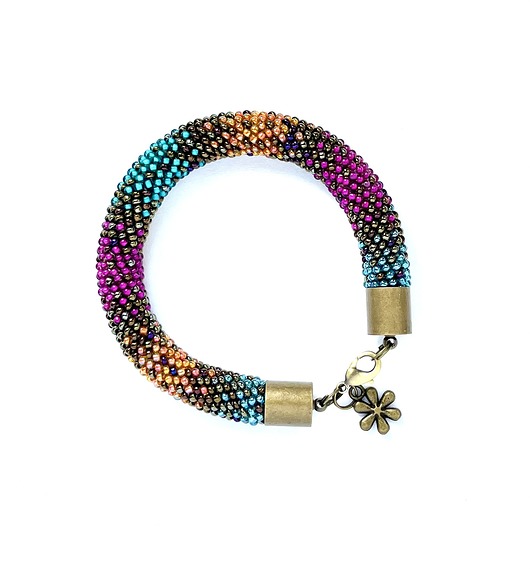 bransoletki ze szkła Bransoletka koralikowa ombre Alice