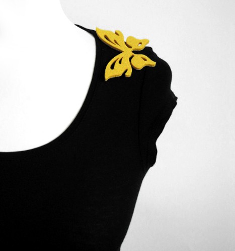 felt butterfly... felt label
