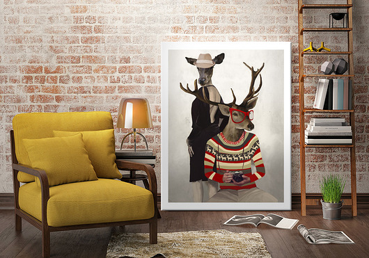 OBRAZ NA PŁÓTNIE -  80x100cm  ON I ONA LUdesign gallery