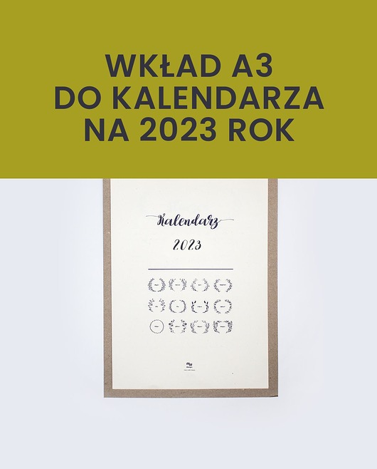 WKŁAD A3 do kalendarza 2023 Maly Wielki Design