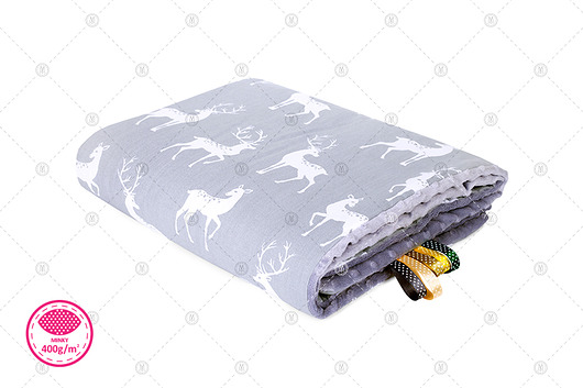 Ocieplany Kocyk Minky 100x135cm - Jelonki Makaszka
