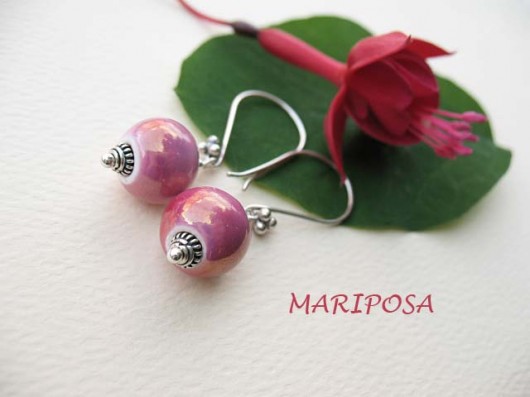 ceramica porcelana exclusive - kolczyki mariposa