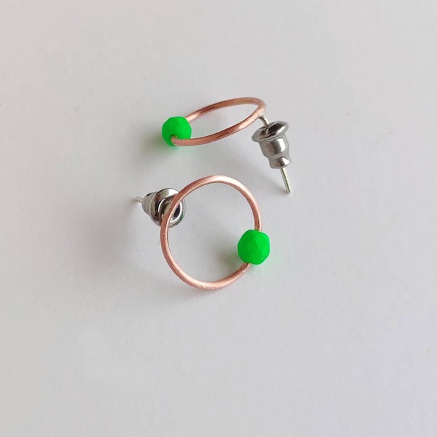 kolczyki z kamieniami Kolczyki OKRĄG