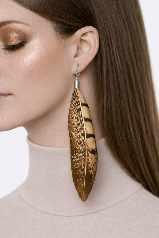 kolczyki z piórami Kolczyki z piór Terra