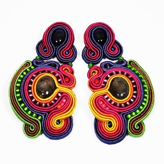 kolczyki soutache Sutaszowe kolczyki LORO