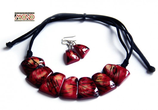Lindo Collar - malinowo - czerwony Galeria Macondo