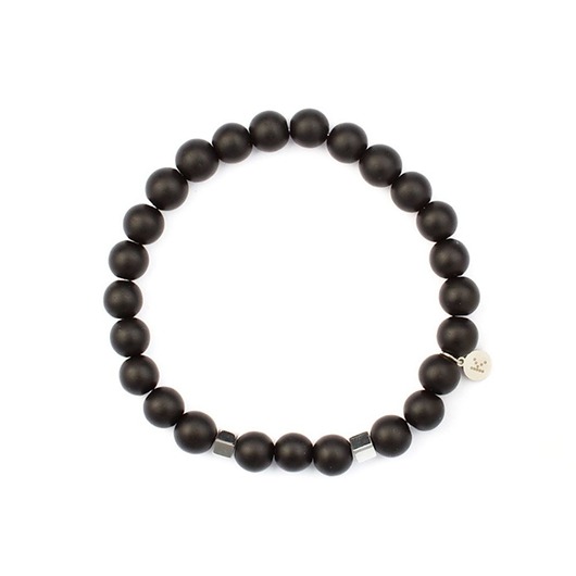 biżuteria męska Męska bransoletka z kamieni sukcesu - Matowa