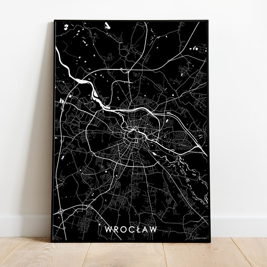 plakaty Mapa plakat - Wrocław