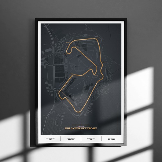 plakaty Plakat Tory wyścigowe - Silverstone