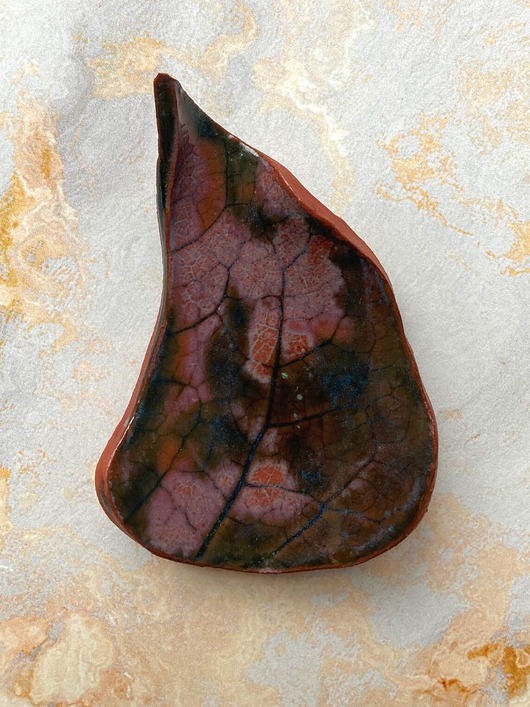 pojemniki na biżuterię Ceramiczna podstawka Fikuśny liść
