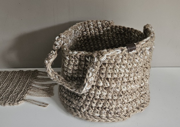 kosze do przechowywania Kosz ze sznurka konopnego