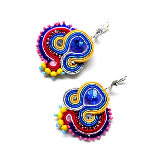 kolczyki soutache Sutaszowe kolczyki LISBOA