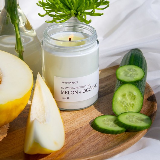 świece zapachowe ŚWIECA SOJOWA MELON + OGÓREK no.11