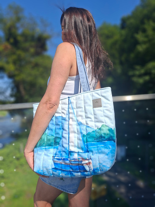 torby na ramię Pikowana duża torba shopper Solina