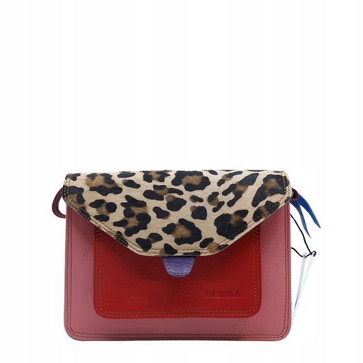 torby na ramię Torebka damska skóra naturalna obrotowa klapka 4w1 unikatowa eko OLIVKA