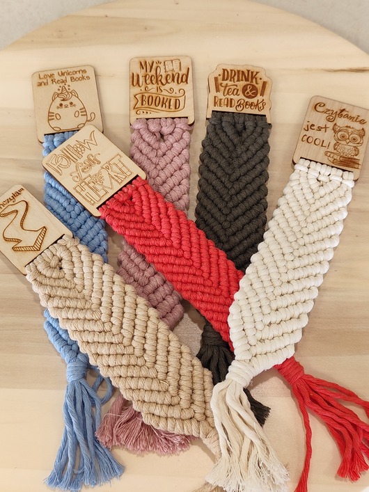 zakładki do książek Zakładka do książek handmade makrama
