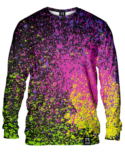 bluzy męskie Bluza Bez Kaptura Męska DR.CROW Splatter Black