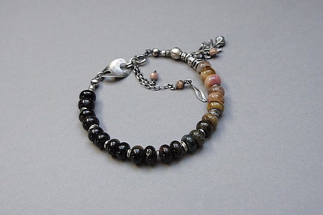bransoletki wire wrapping Jesienne turmaliny vol. 3  bransoletka