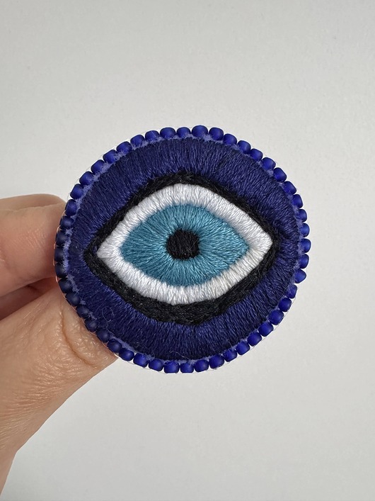 broszki Broszka haftowana oko proroka Nazar handmade