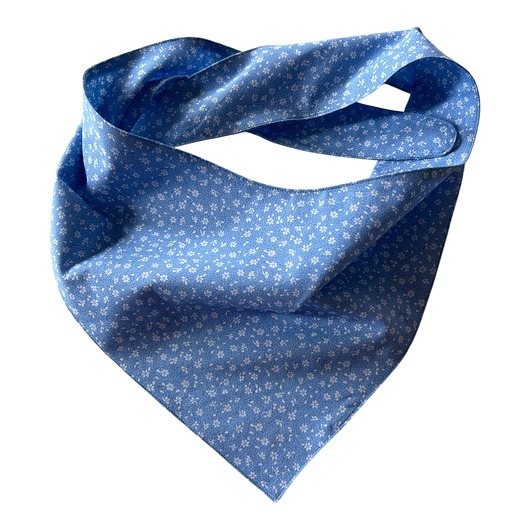 ubranka dla zwierząt Bandana, chusta, apaszka dla psa]zapinana na wiązanie Kwiaty na czarnym tle