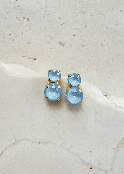 kolczyki pozłacane Błękitne Kolczyki Sztyfty PRETTY Sky Ignite 