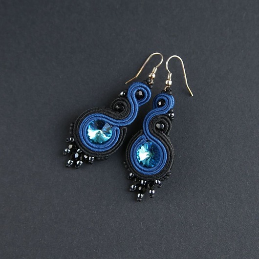 kolczyki soutache Ronja 19 - kolczyki wieczorowe